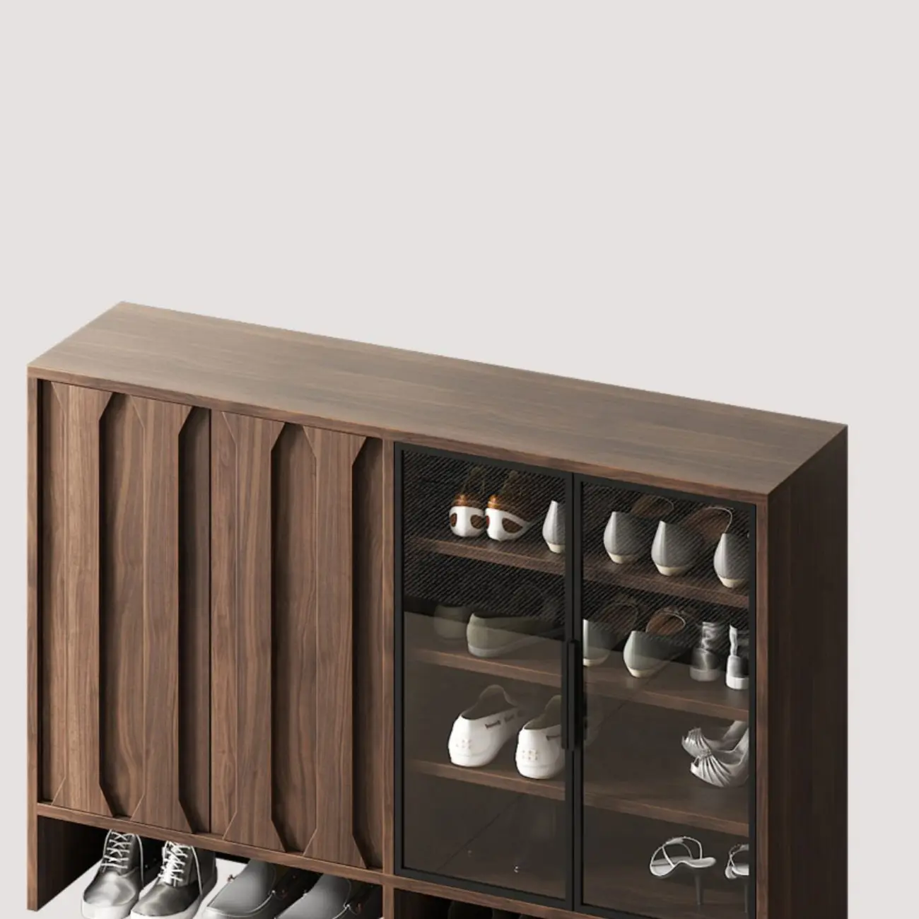 4-Tier Modern Wood Shoe Storage Bench Image - 6 | homeyfad