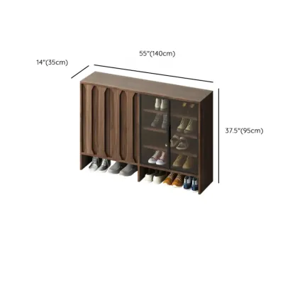 4-Tier Modern Wood Shoe Storage Bench Image - 13