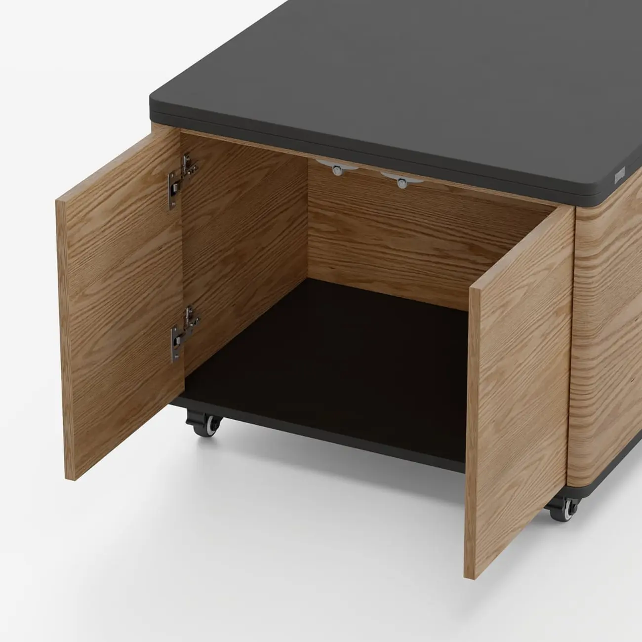 Large Wooden Lift-Top Coffee Table with Drawers & Cabinet Image - 19 | homeyfad