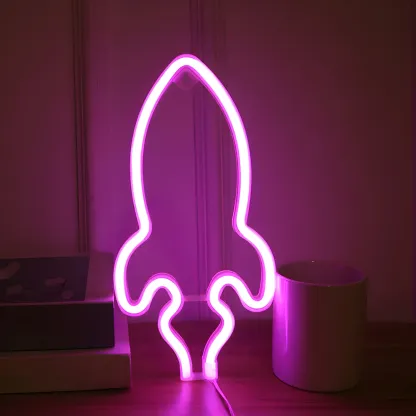 Contemporary Rocket-Shape Plastic LED Night Light Image - 1