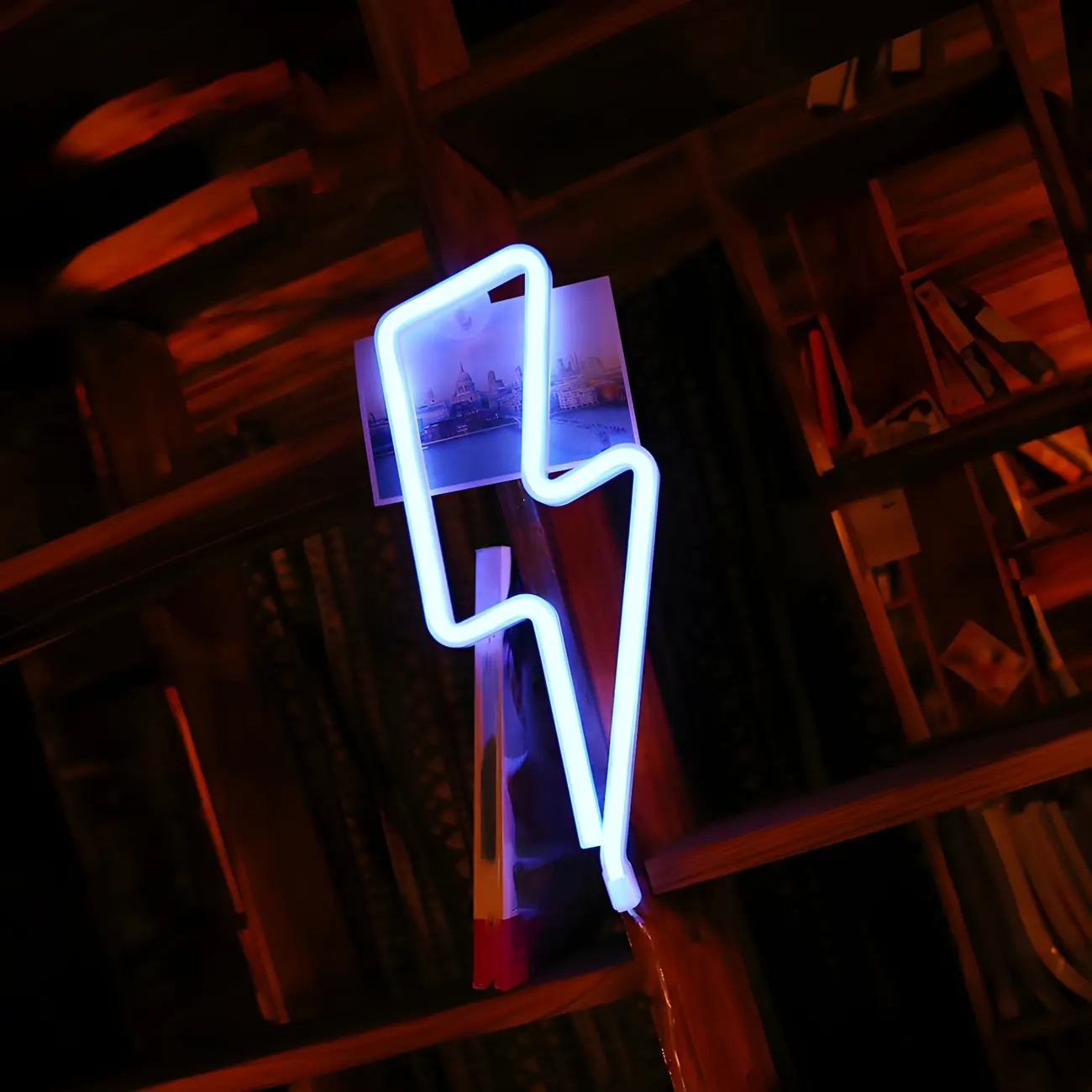 Modern Lightning Plastic Wired Vibrant Night Light Image - 1 | homeyfad