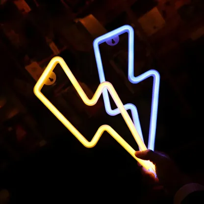 Modern Lightning Plastic Wired Vibrant Night Light Image - 3