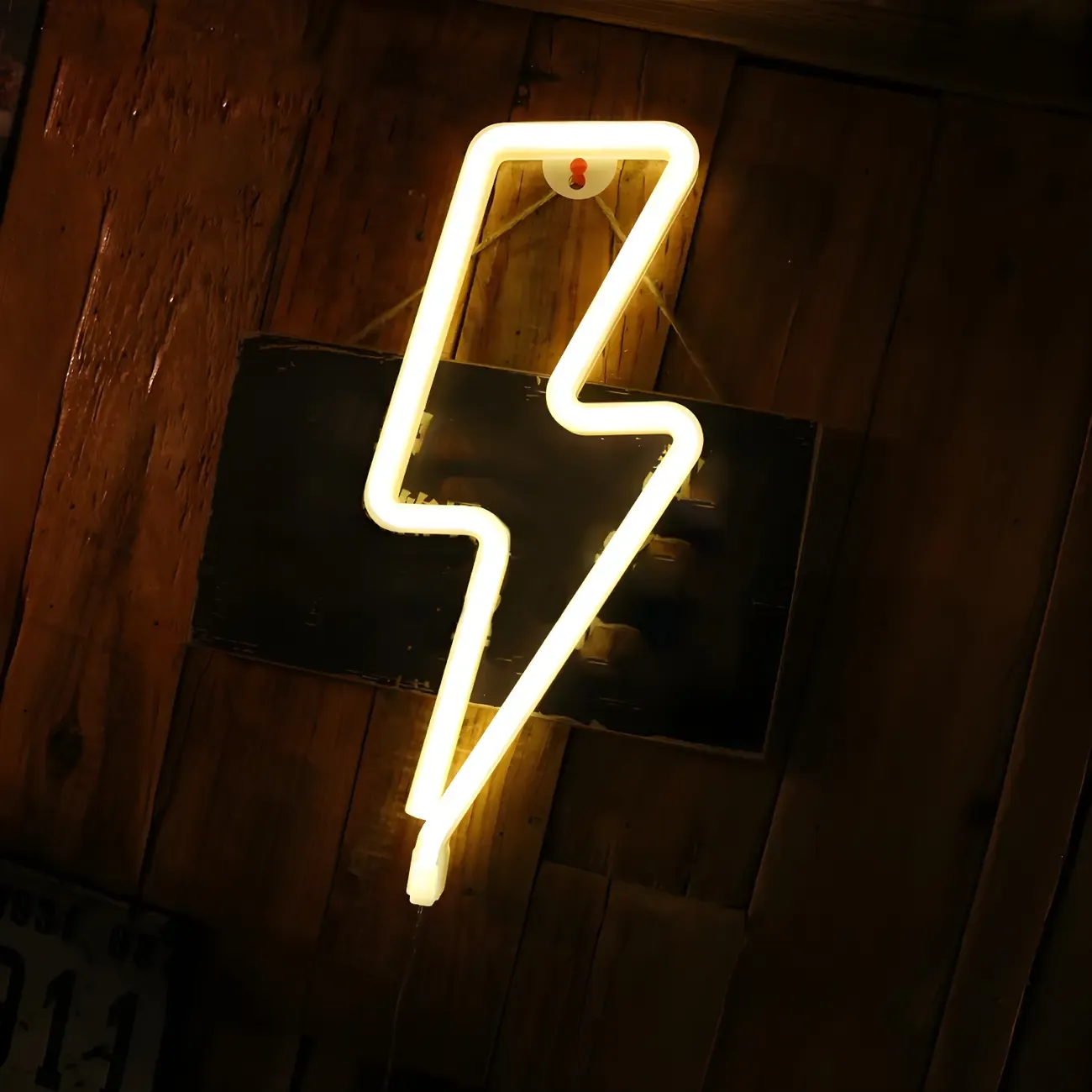 Modern Lightning Plastic Wired Vibrant Night Light Image - 2
