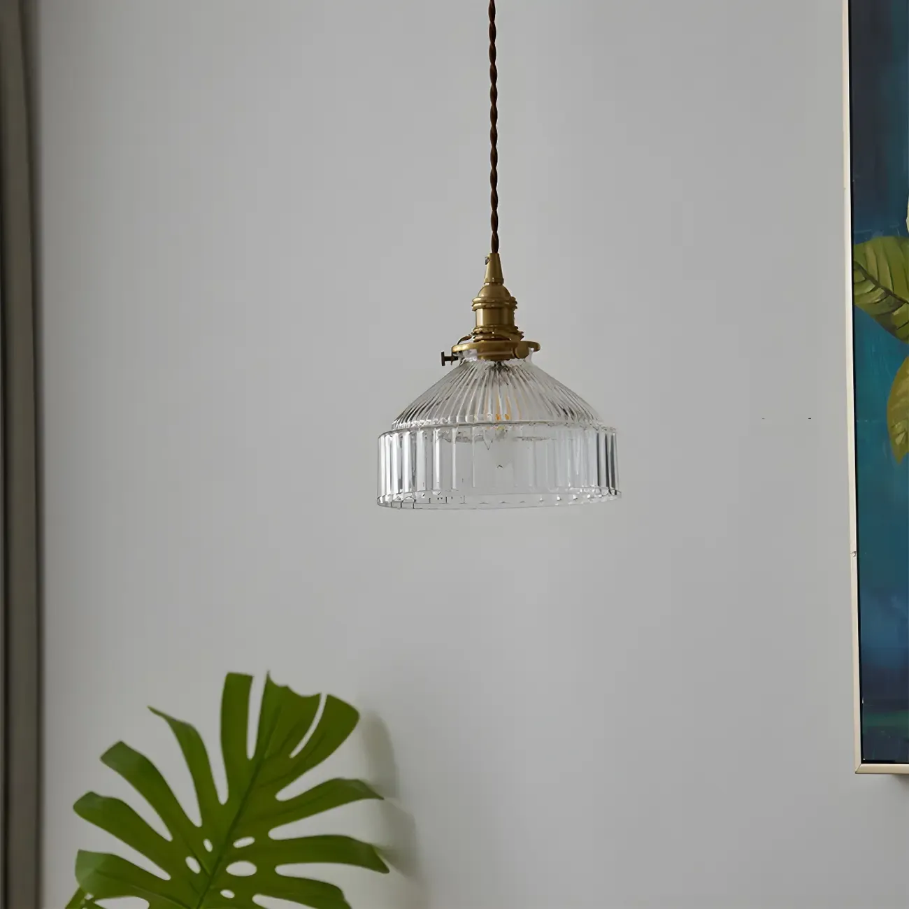 Rustic Clear Glass Pendant for Kitchen or Dining Image - 3