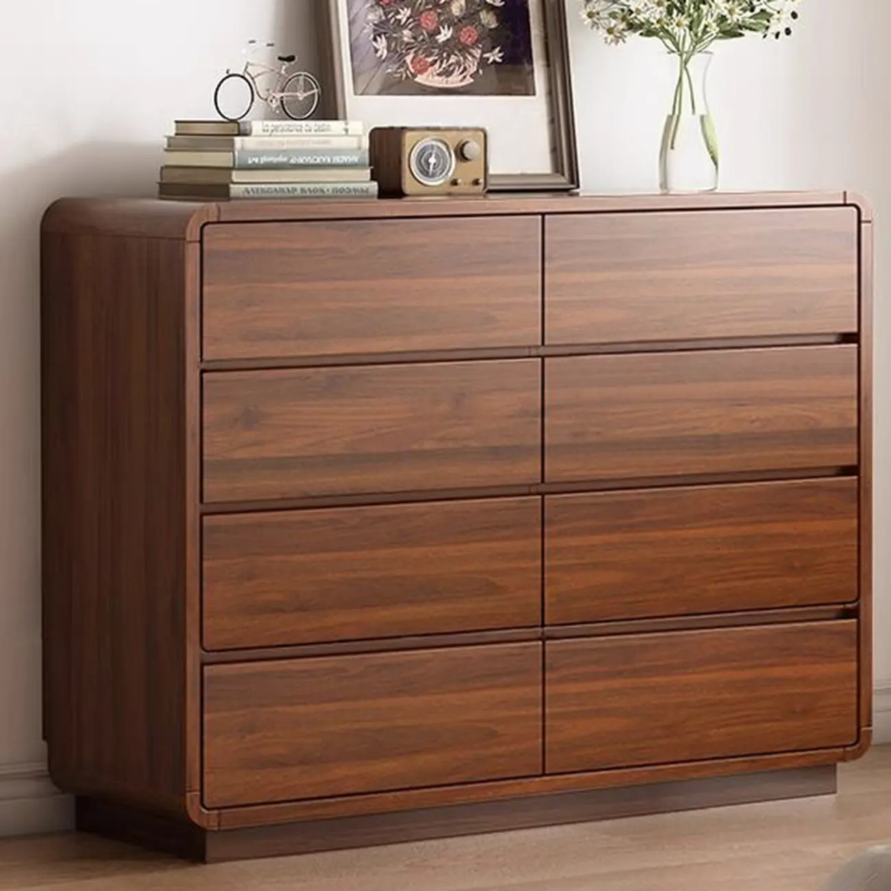 Brown Contemporary Wooden Vertical Bachelor Chest Image - 3 | homeyfad