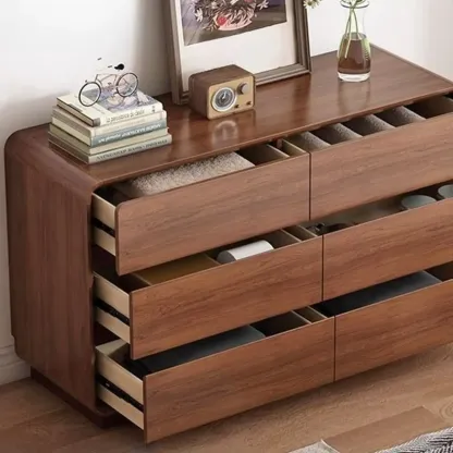 Brown Contemporary Wooden Vertical Bachelor Chest Image - 6