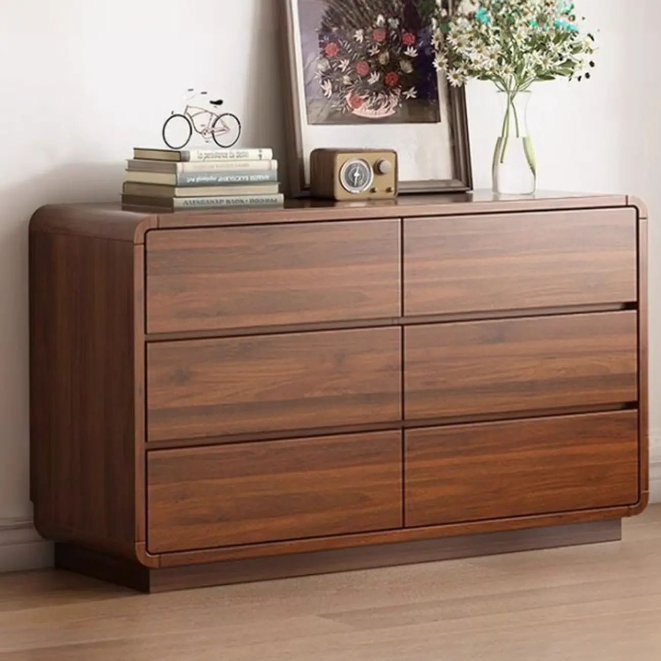 Brown Contemporary Wooden Vertical Bachelor Chest Image - 7 | homeyfad