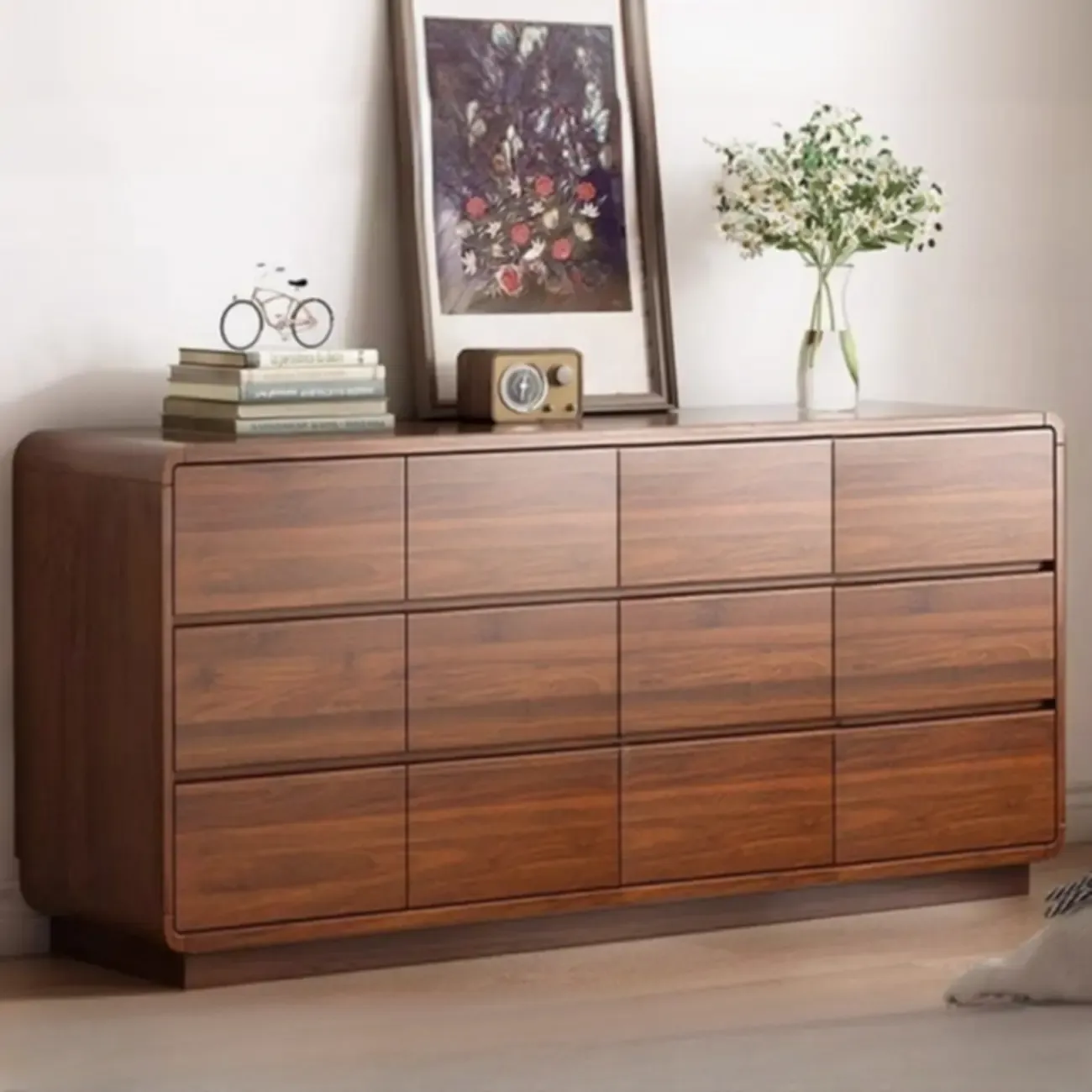 Brown Contemporary Wooden Vertical Bachelor Chest Image - 9