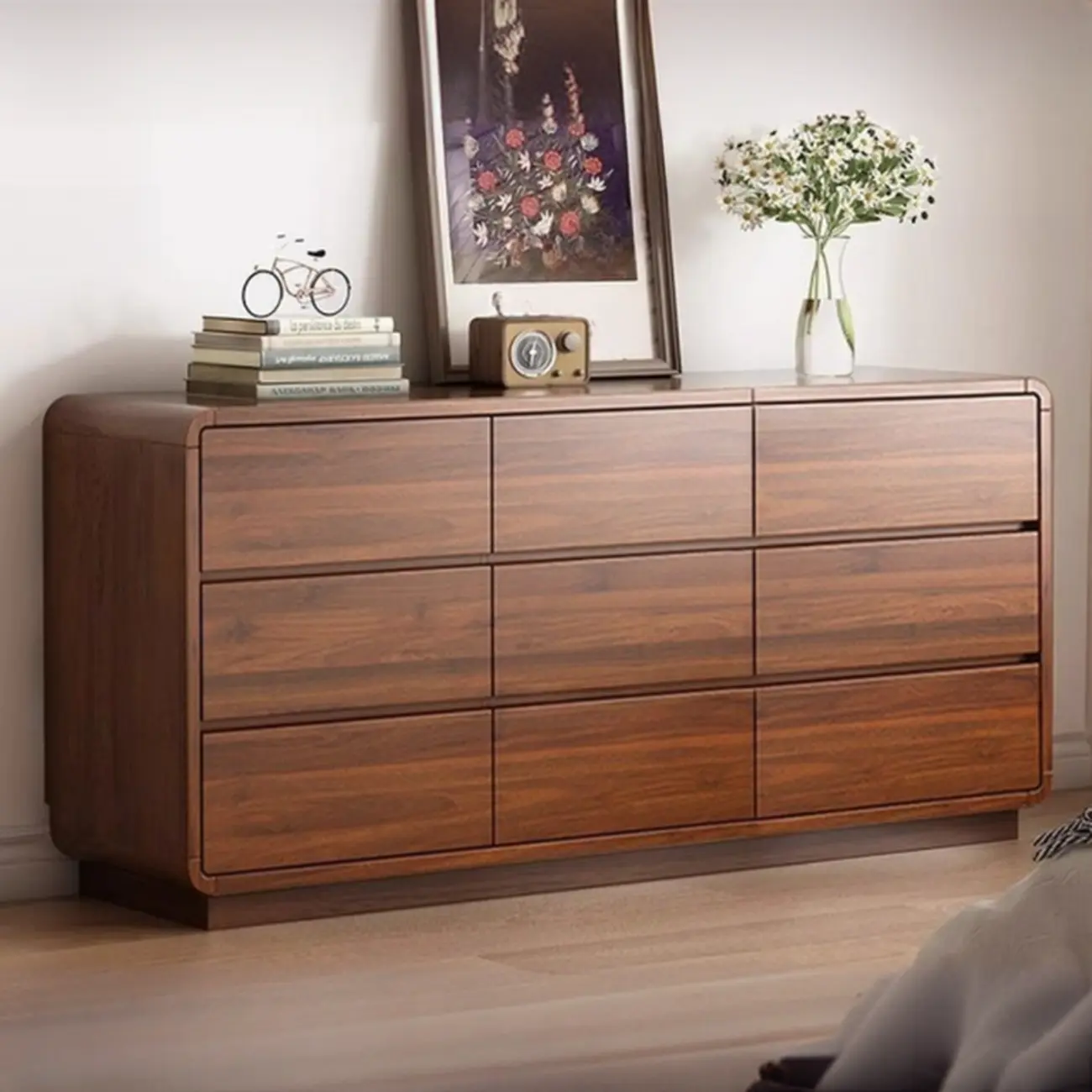 Brown Contemporary Wooden Vertical Bachelor Chest Image - 11 | homeyfad