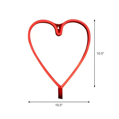 Heart Shape Minimalist Plastic LED Night Light Image - 4