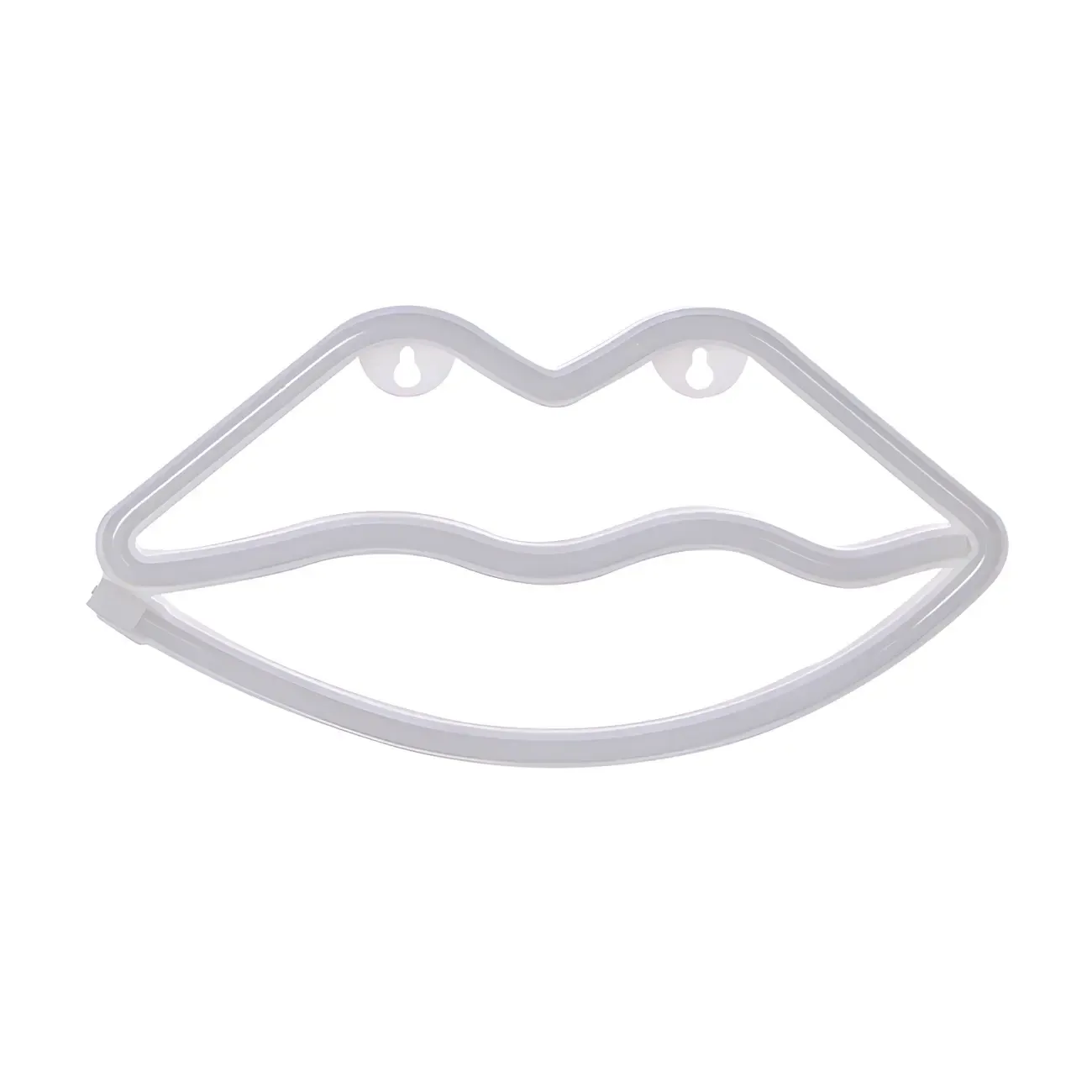 Neon  Red Lip-Shaped Wired LED Night Light Image - 4