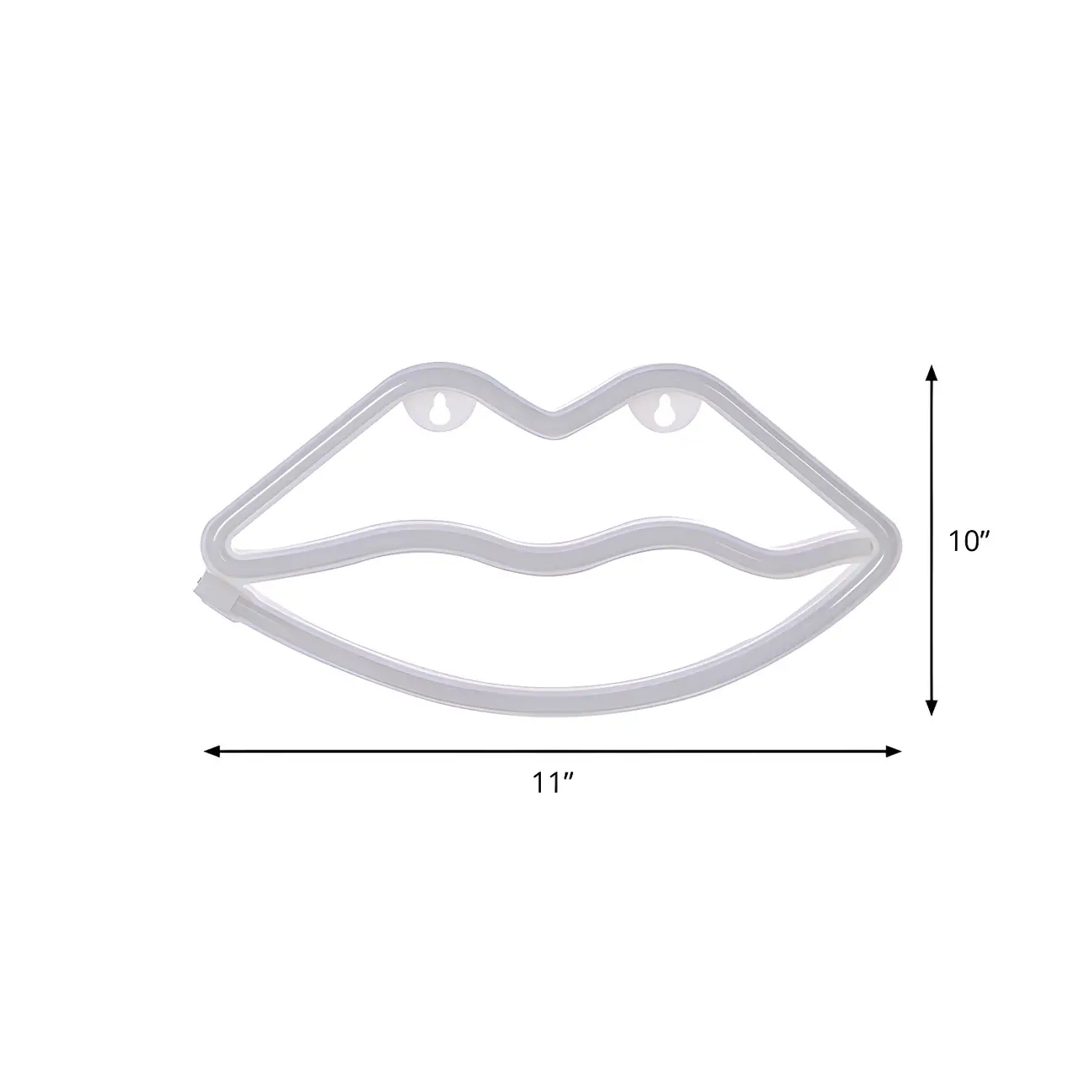 Neon  Red Lip-Shaped Wired LED Night Light Image - 5 | homeyfad