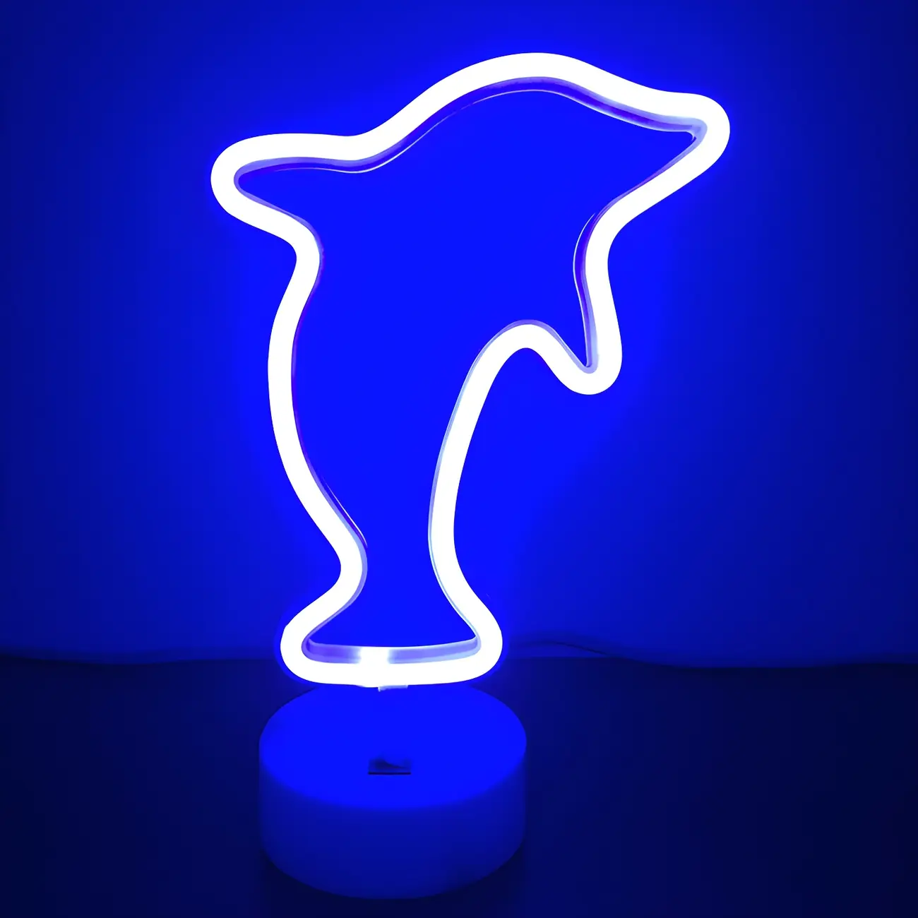 Simple Dolphin LED Blue Glow Night Light Image - 1 | homeyfad