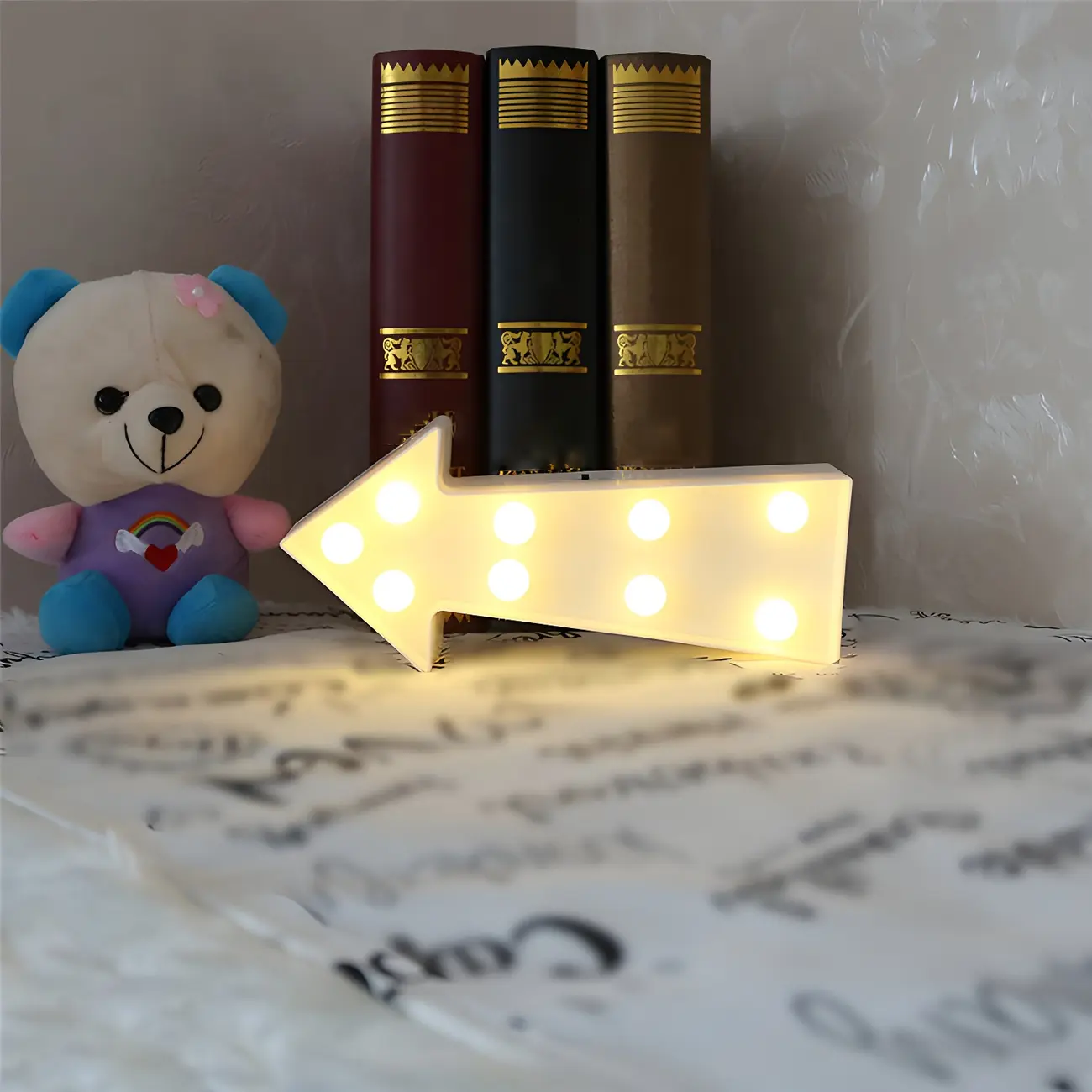 Heart and Arrow LED Plastic Night Light Image - 3 | homeyfad