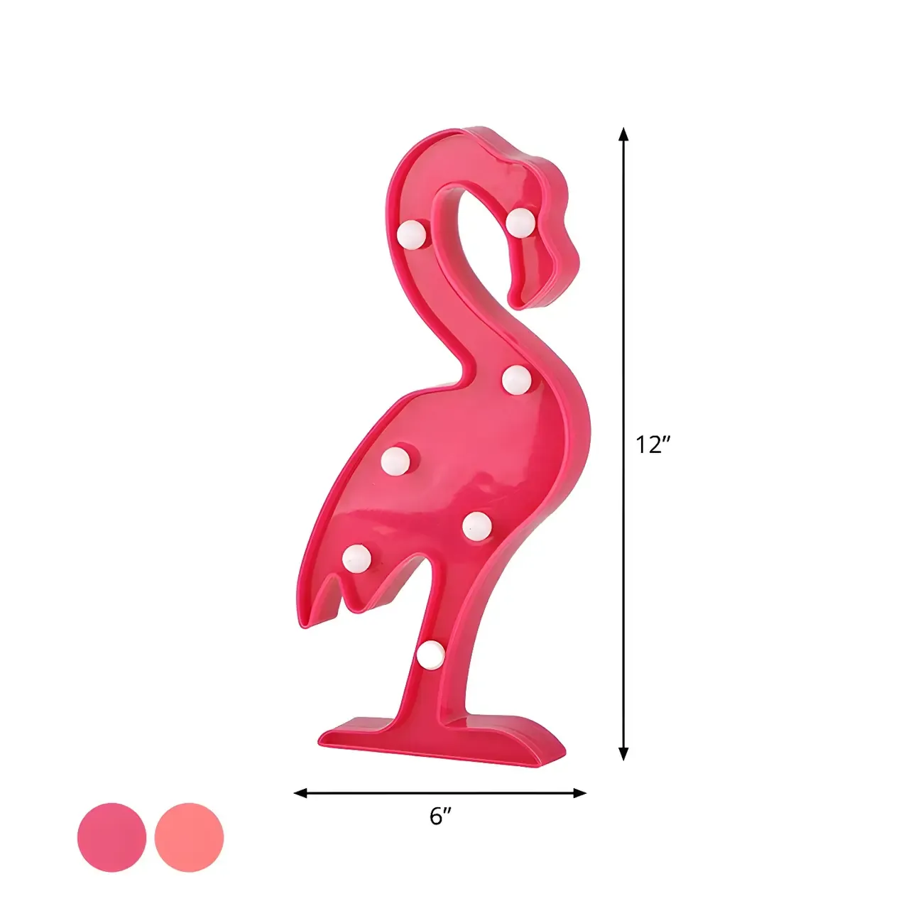 Plastic Flamingo Shape LED Decorative Night Light Image - 5