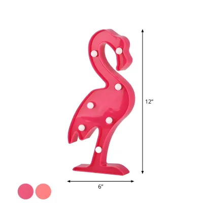Plastic Flamingo Shape LED Decorative Night Light Image - 5