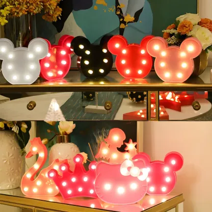 Mini Plastic Cute Shape Battery LED Night Light Image - 1