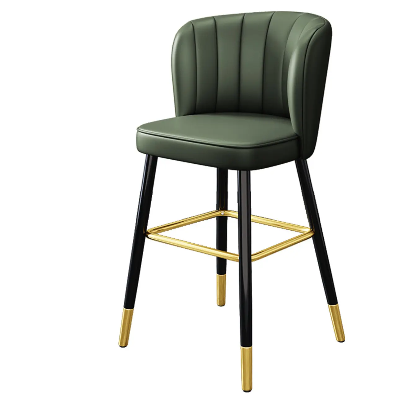 Short Upholstered Modern Counter Stools with Footrest Image - 11 | homeyfad