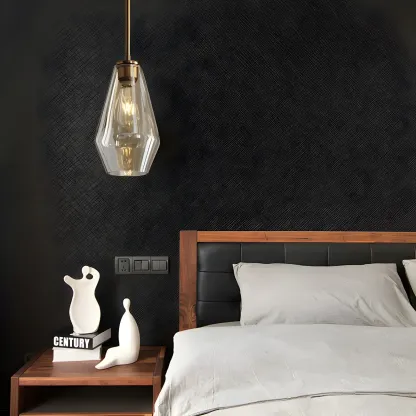 Elegant Modern Glass Geometric Pendant Light For Bedroom Image - 1