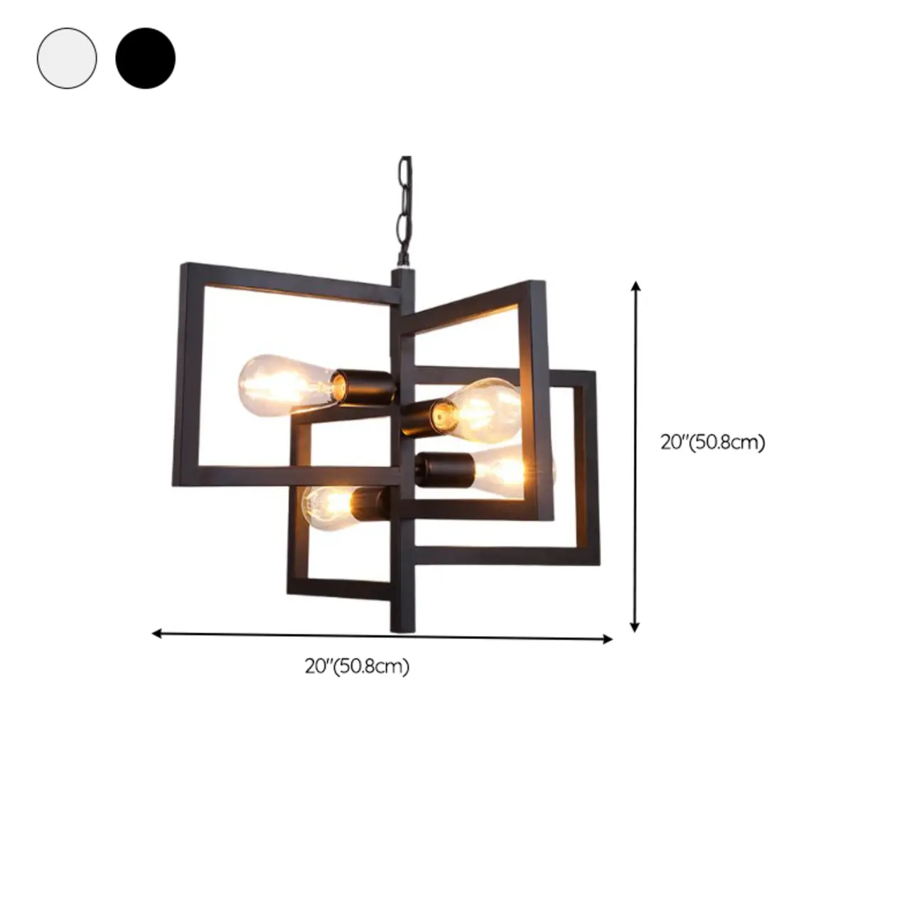 Industrial Geometric Black Metal Kitchen Pendant Light #size | homeyfad