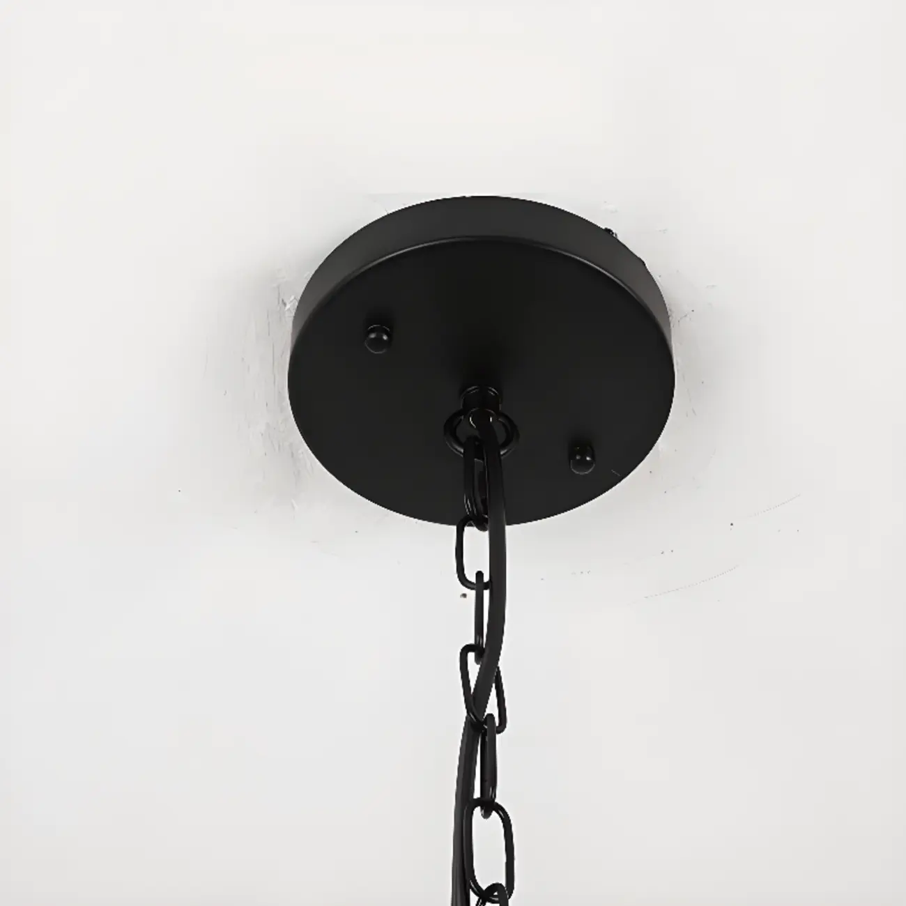 Industrial Black Metal Geometric Chain Pendant Light Image - 14 | homeyfad