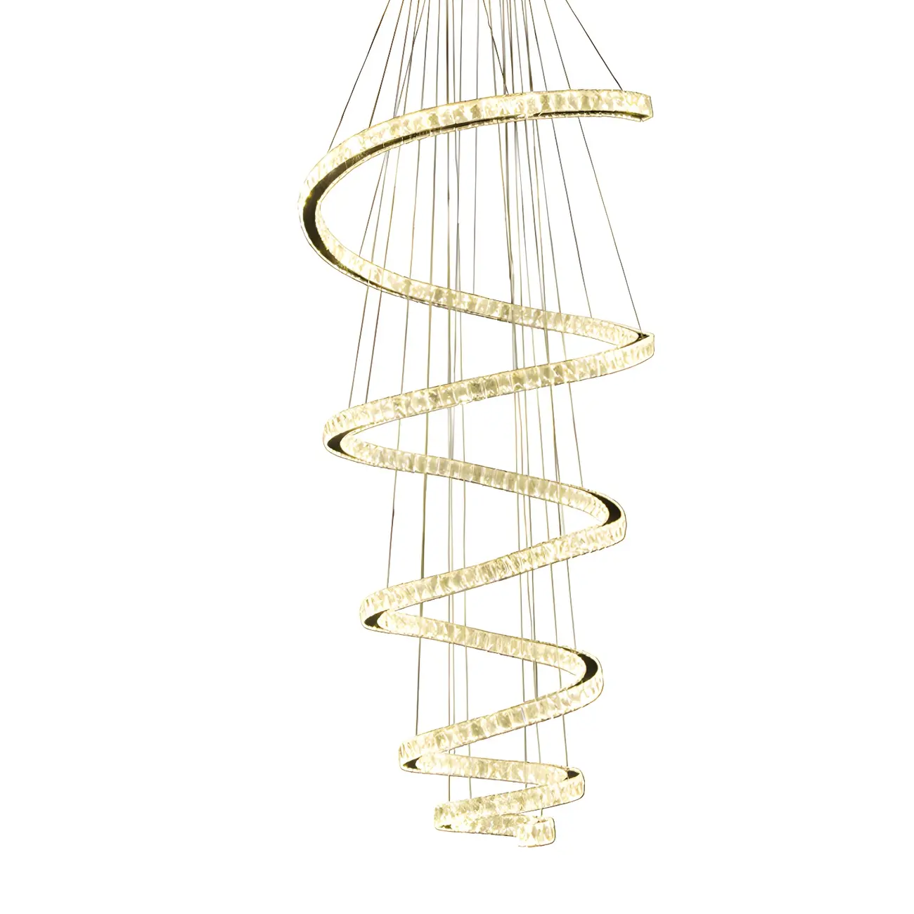 Modern Spiral Crystal Chandelier Image - 5 | homeyfad