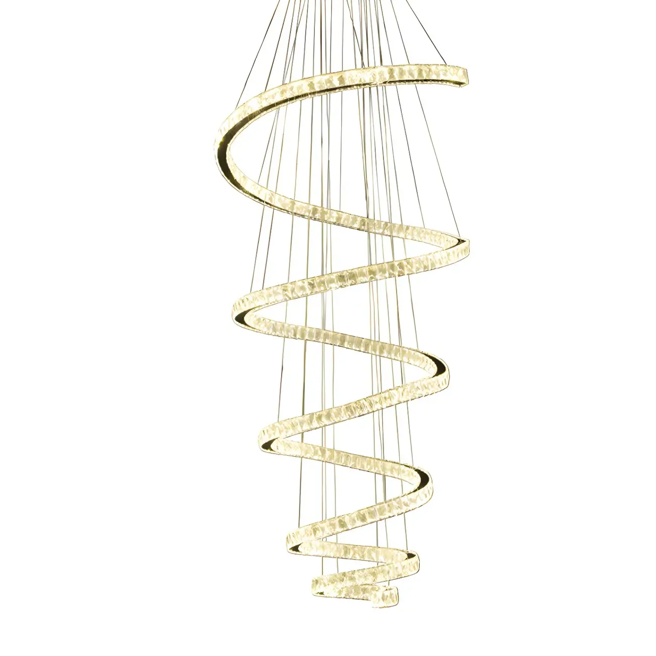 Modern Spiral Crystal Chandelier Image - 5