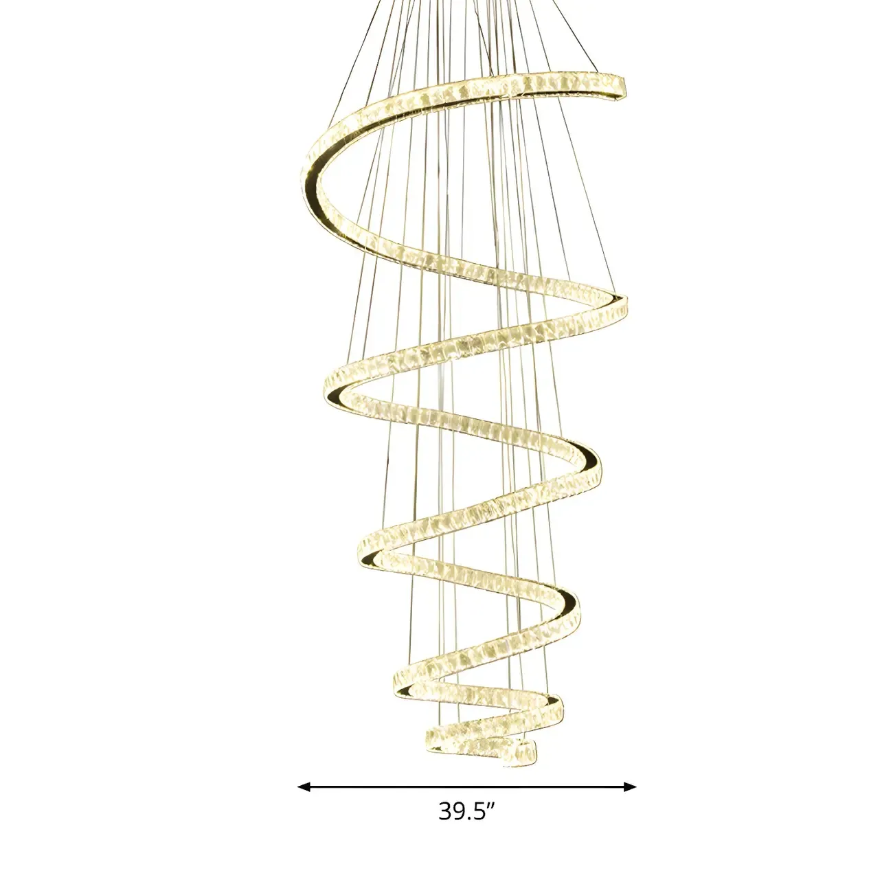 Modern Spiral Crystal Chandelier Image - 7