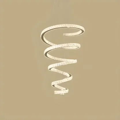 Modern Spiral Crystal Chandelier Image - 10