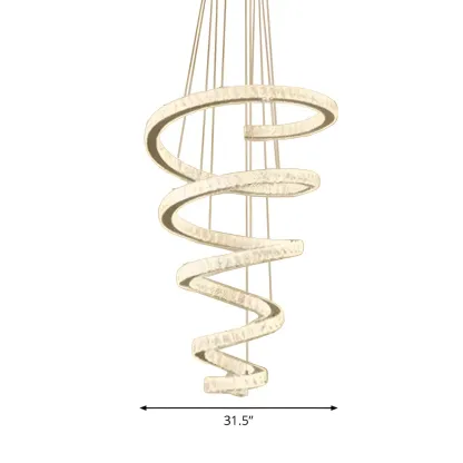 Modern Spiral Crystal Chandelier Image - 11