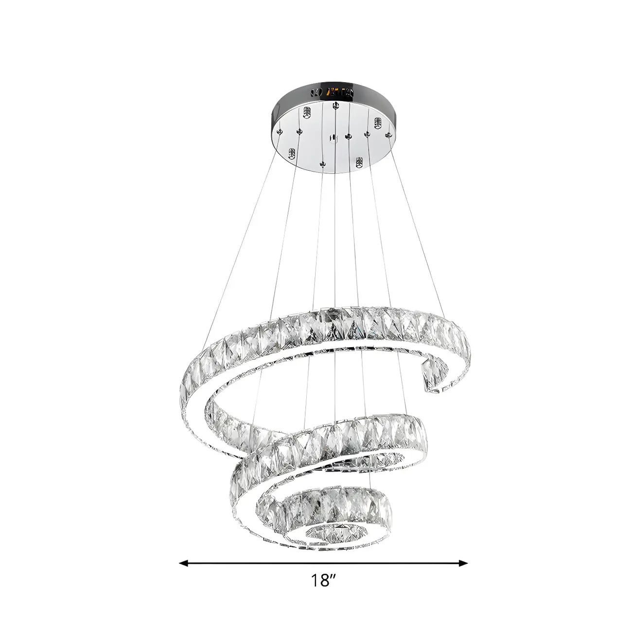 Modern Spiral Crystal Chandelier Image - 14 | homeyfad
