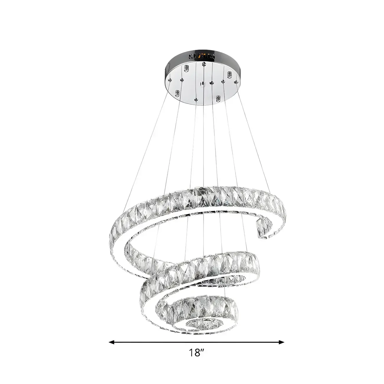 Modern Spiral Crystal Chandelier Image - 14