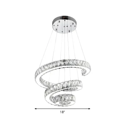 Modern Spiral Crystal Chandelier Image - 14