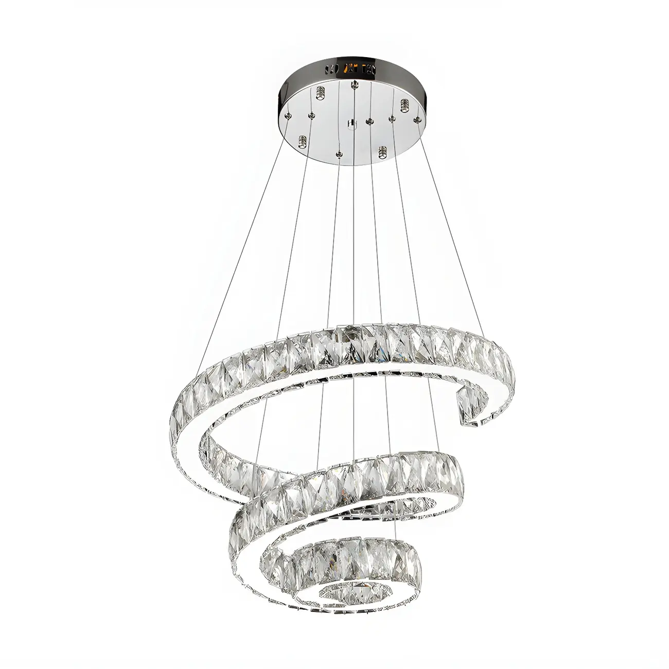 Modern Spiral Crystal Chandelier Image - 16 | homeyfad