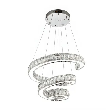 Modern Spiral Crystal Chandelier Image - 16