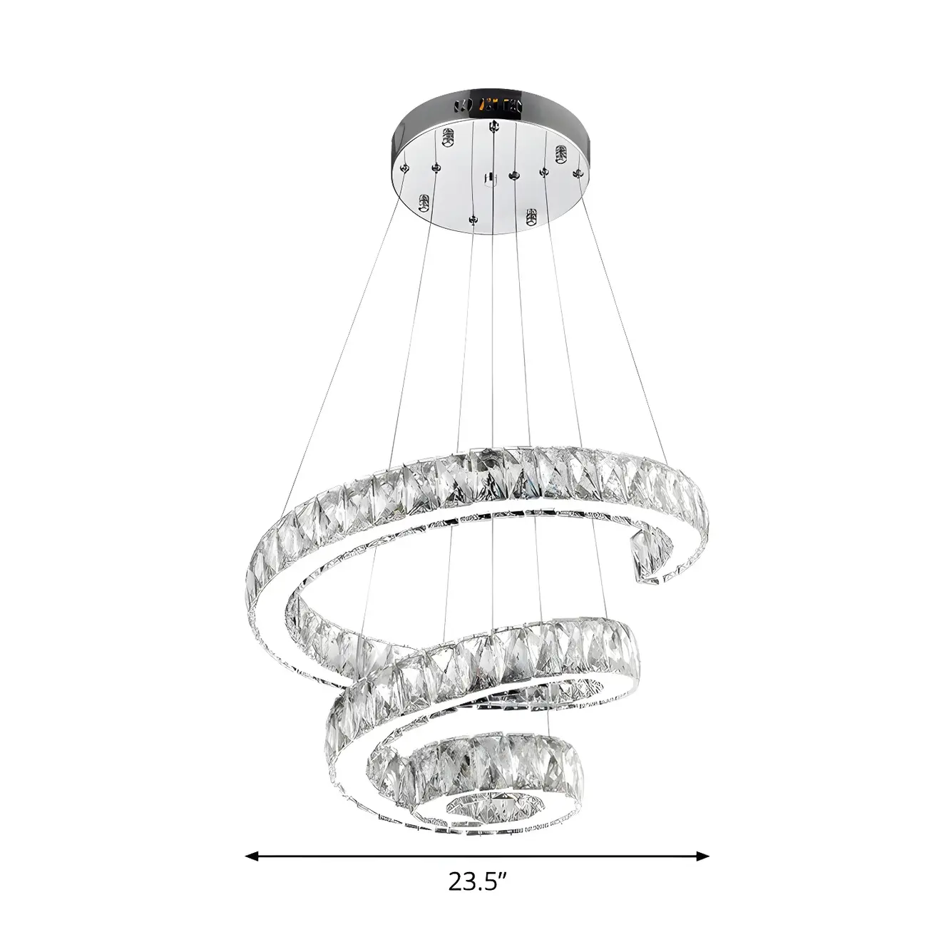 Modern Spiral Crystal Chandelier Image - 17 | homeyfad