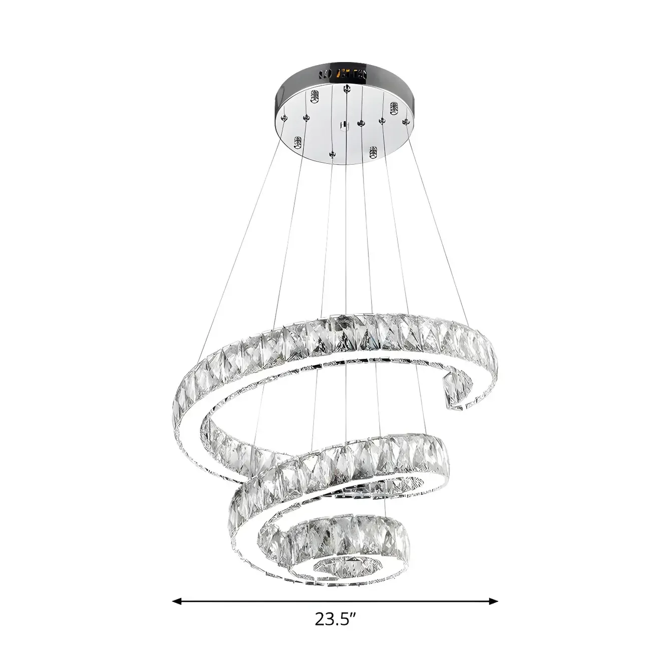 Modern Spiral Crystal Chandelier Image - 17