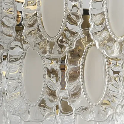 Elegant Gold Linear Crystal Glass Chandelier Multi-tier Image - 6