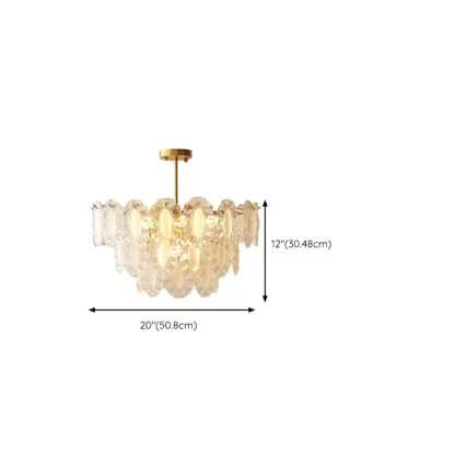 Elegant Gold Linear Crystal Glass Chandelier Multi-tier Image - 10