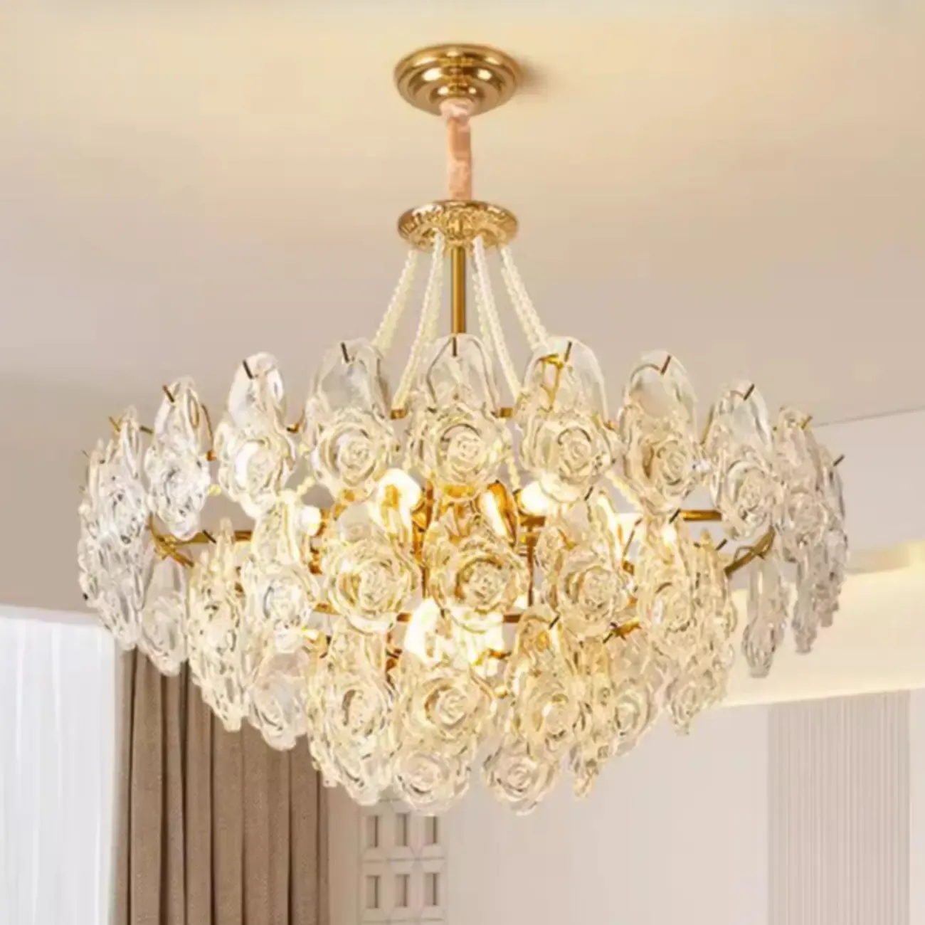 Luxury Geometric Orb Chandelier With Adjustable Chain Image - 2