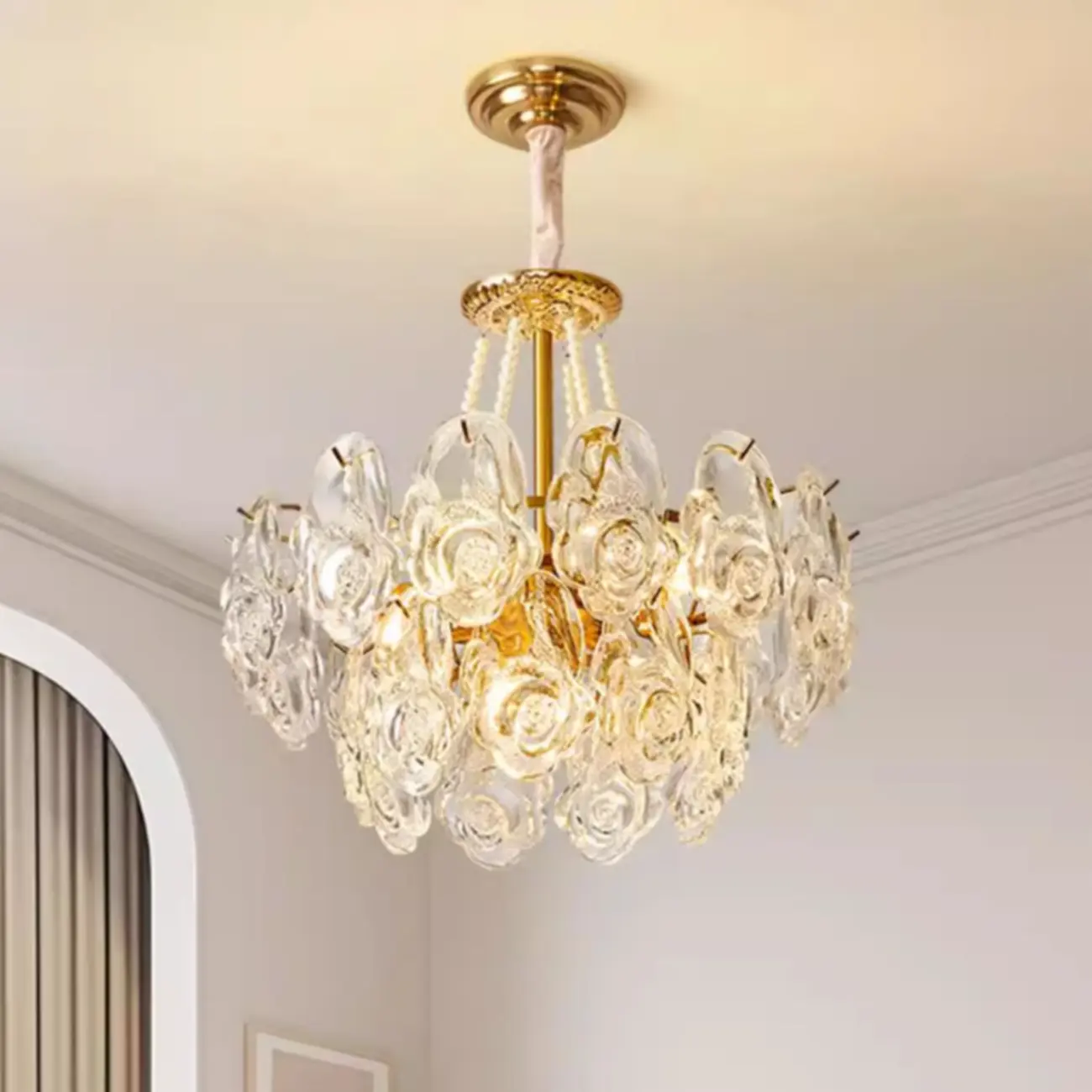 Luxury Geometric Orb Chandelier With Adjustable Chain Image - 4 | homeyfad