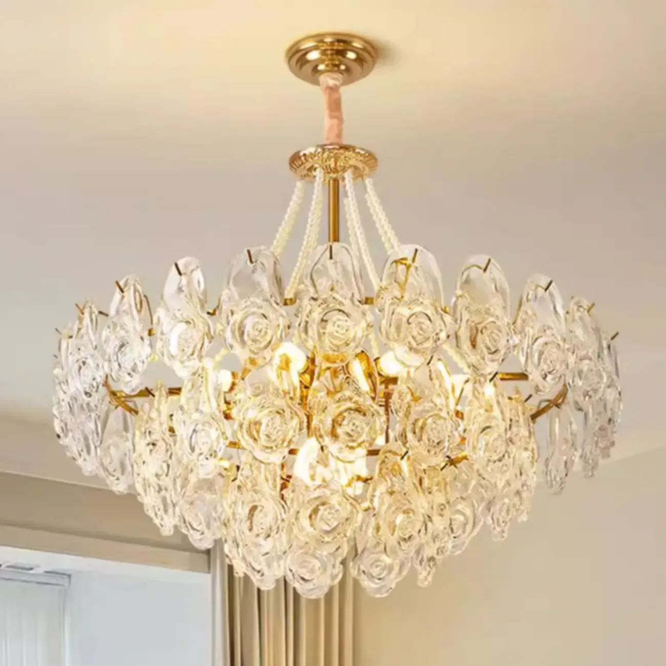 Luxury Geometric Orb Chandelier With Adjustable Chain Image - 6