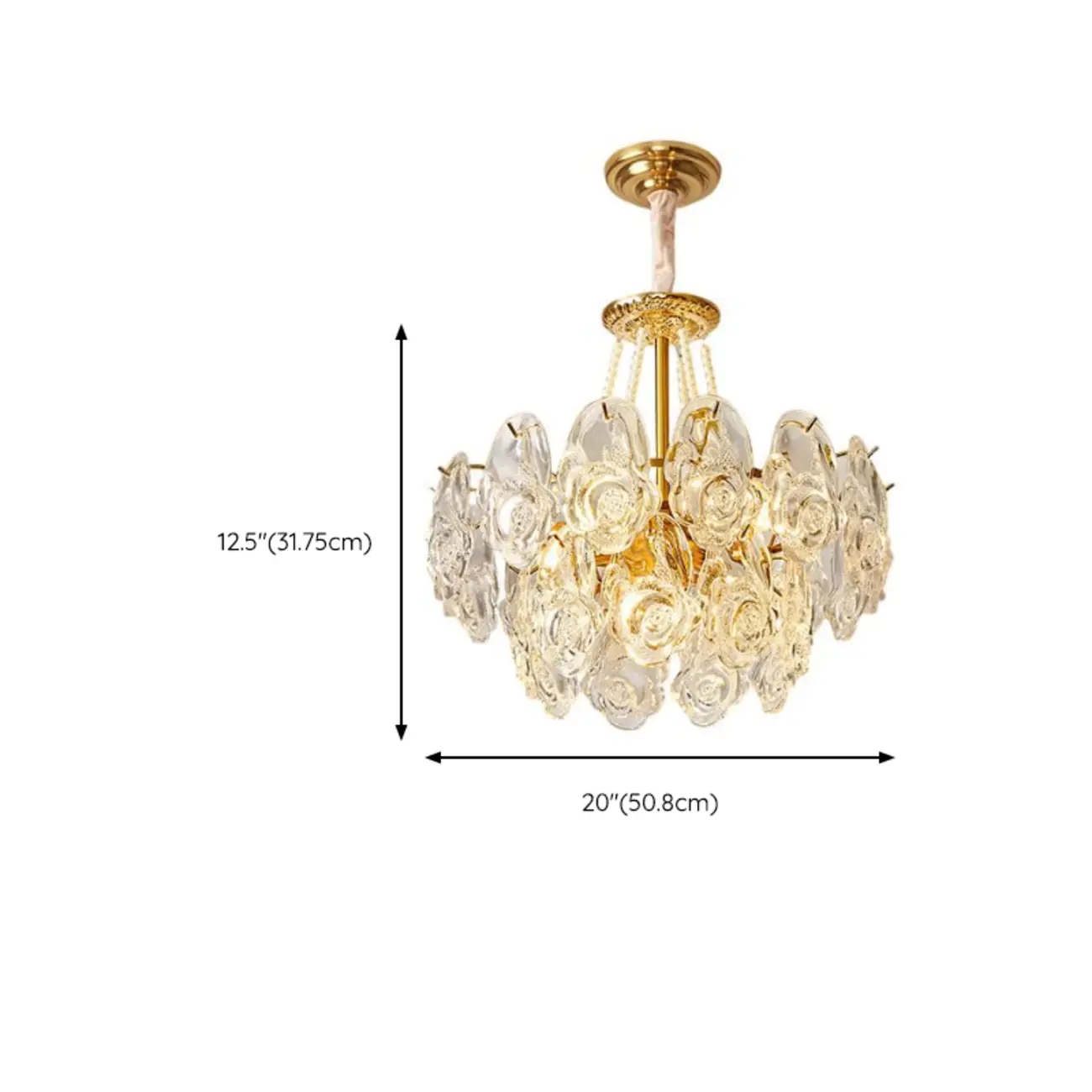 Luxury Geometric Orb Chandelier With Adjustable Chain #size | homeyfad