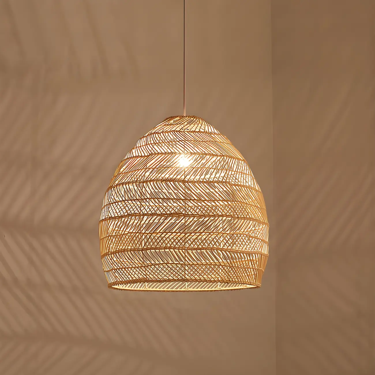 Oriental Rattan Pendant Light Hanging Fixture for Dining Image - 6 | homeyfad