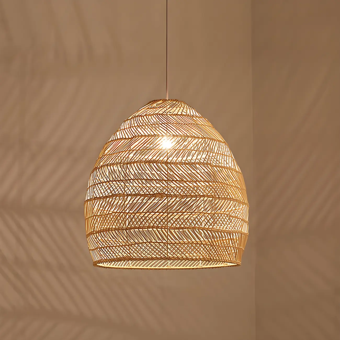Oriental Rattan Pendant Light Hanging Fixture for Dining Image - 7 | homeyfad