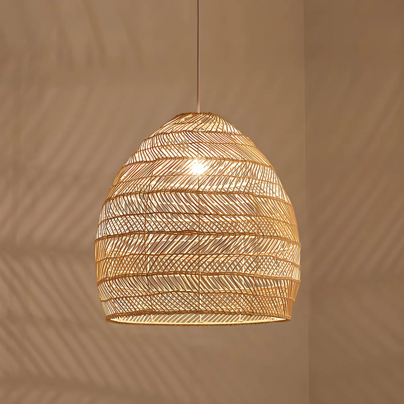 Oriental Rattan Pendant Light Hanging Fixture for Dining Image - 8 | homeyfad