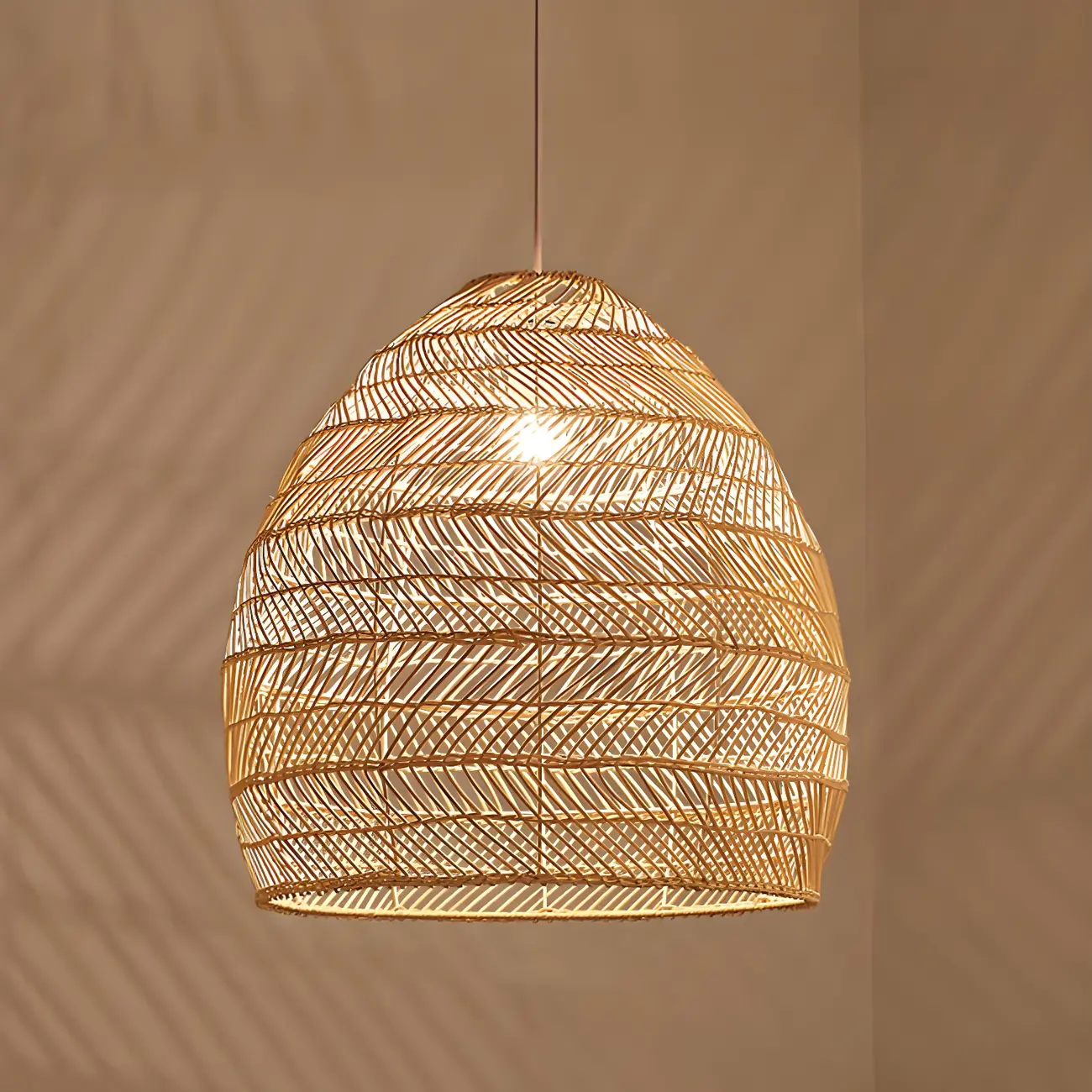 Oriental Rattan Pendant Light Hanging Fixture for Dining Image - 10 | homeyfad