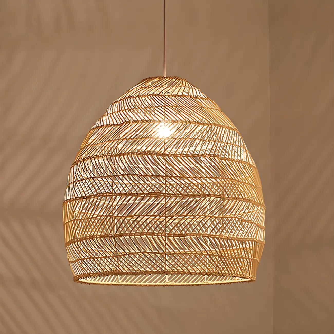 Oriental Rattan Pendant Light Hanging Fixture for Dining Image - 11 | homeyfad
