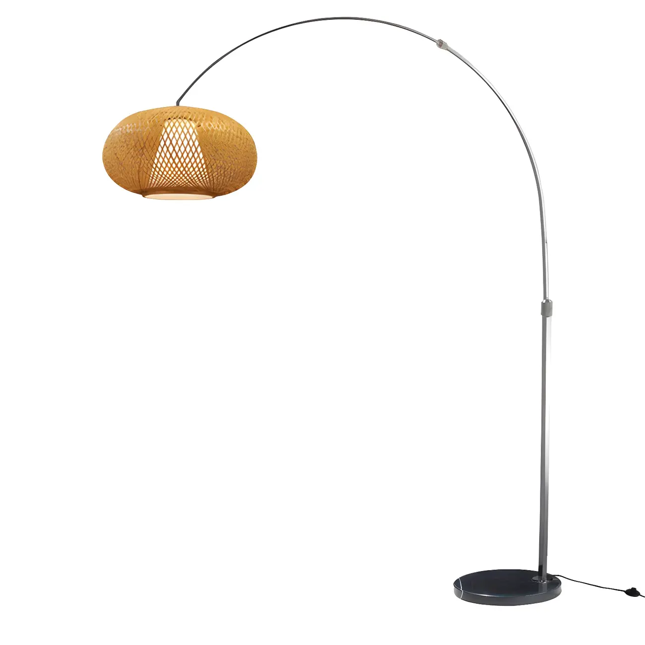 Oriental Bamboo Arc Floor Lamp for Living Spaces Lighting  Image - 4 | homeyfad
