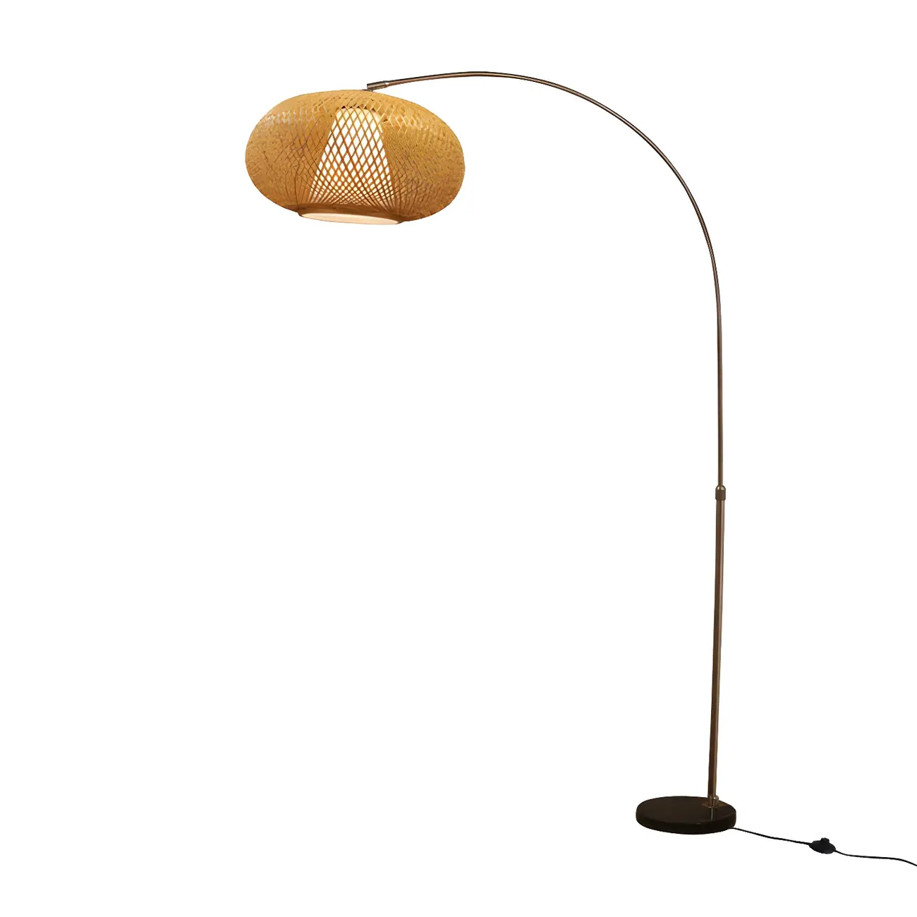 Oriental Bamboo Arc Floor Lamp for Living Spaces Lighting  Image - 5 | homeyfad